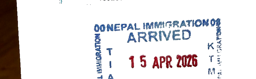 Nepal arrival stamp